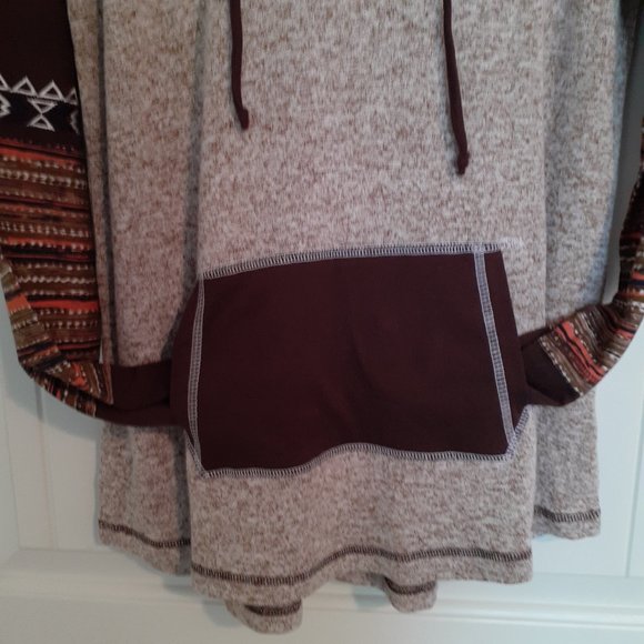 NWT Panhandle Long Sleeve Hoodie with Kangaroo Pocket Light Brown Size M - Picture 5 of 12